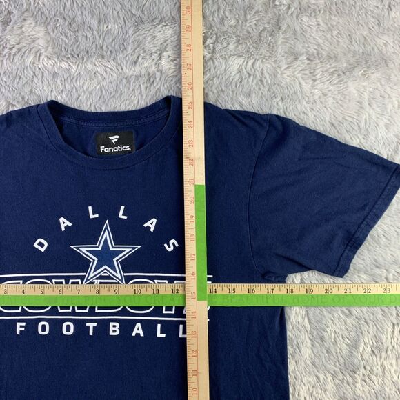 Dallas Cowboys Shirt Mens Small Navy Blue Short Sleeve Fanatics NFL Football Tee - Picture 5 of 8